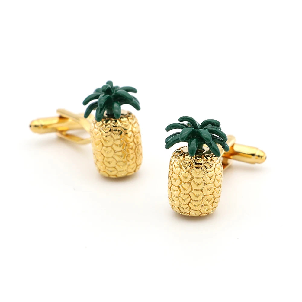 Pineapple cufflinks 2