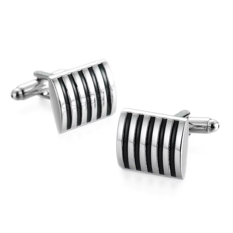 Newcastle Black Stripe Square Cufflinks