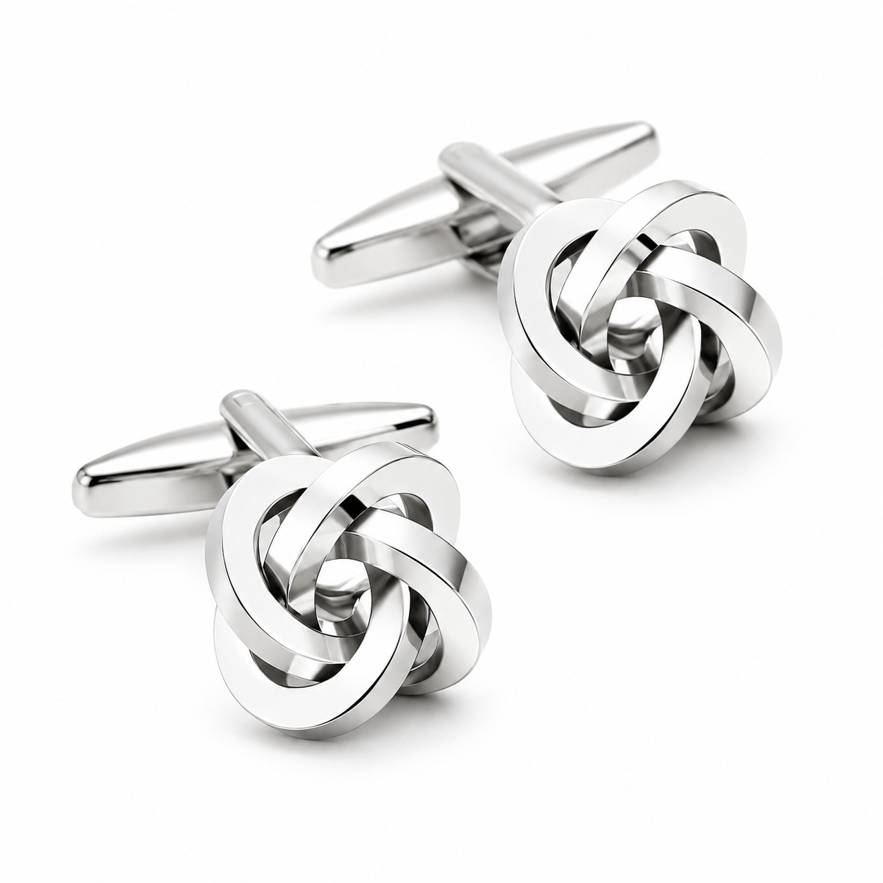 Seville Silver Open Knot Cufflinks