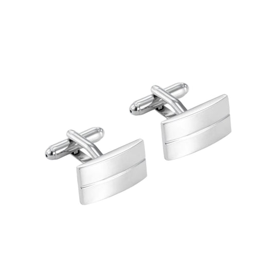 Florence Classic Silver Bar Cufflinks