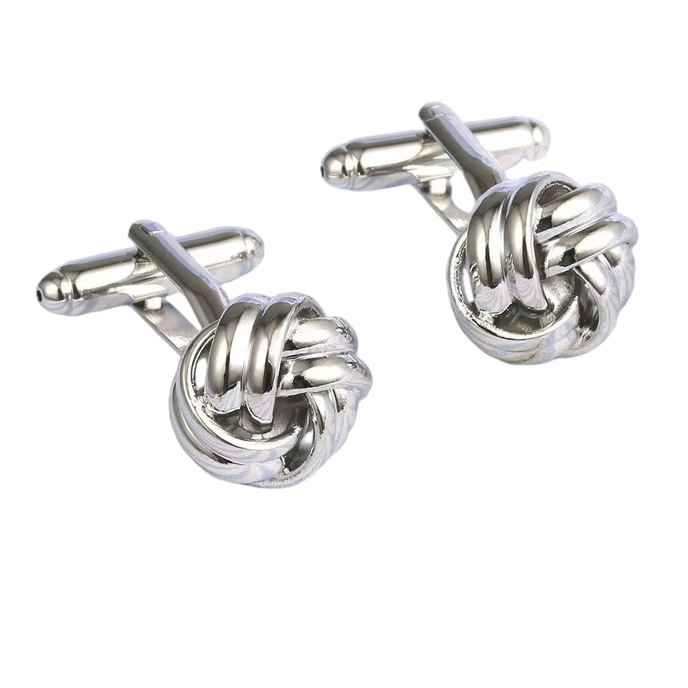 Vienna Silver Knot Cufflinks