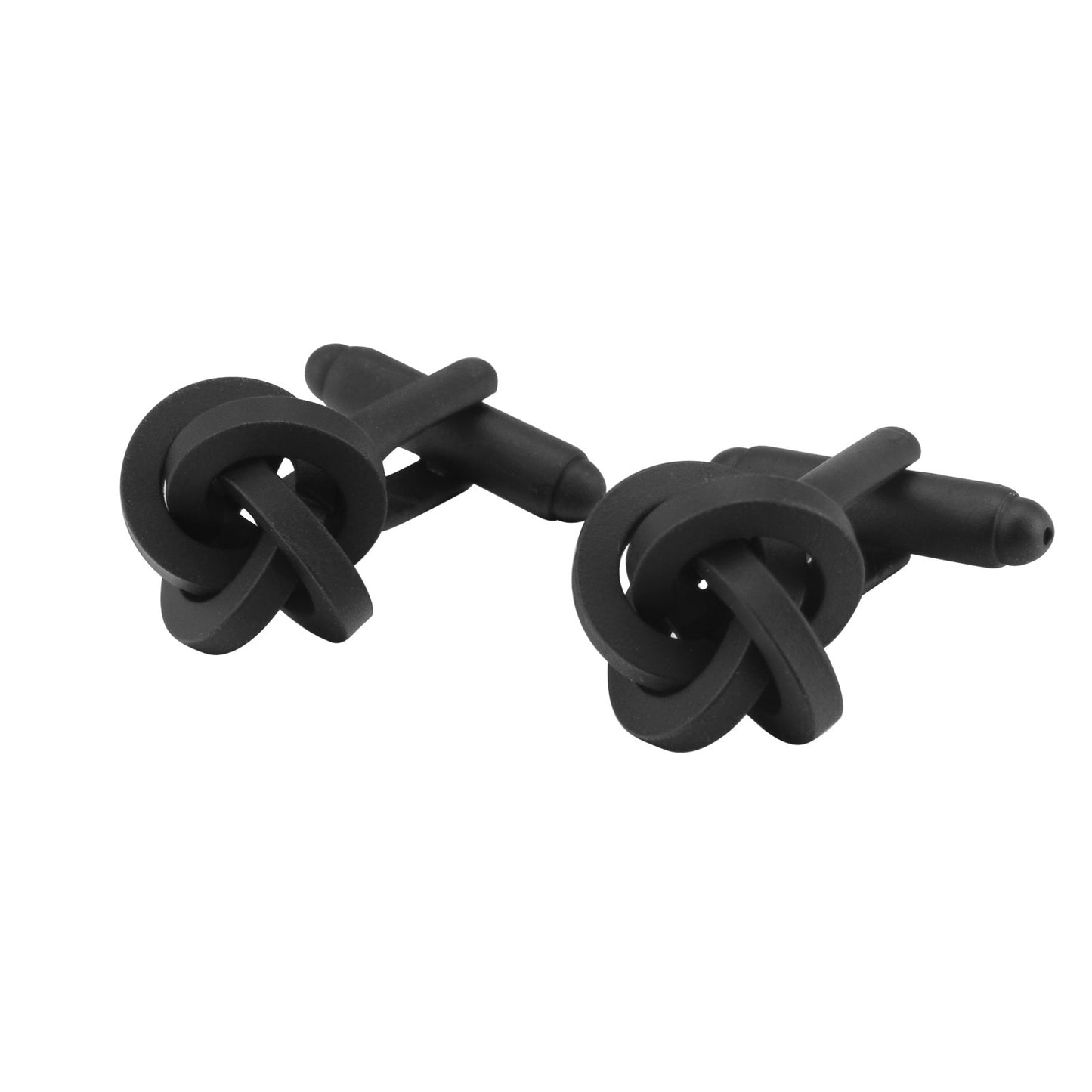 Bruges Matte Black Knot Cufflinks
