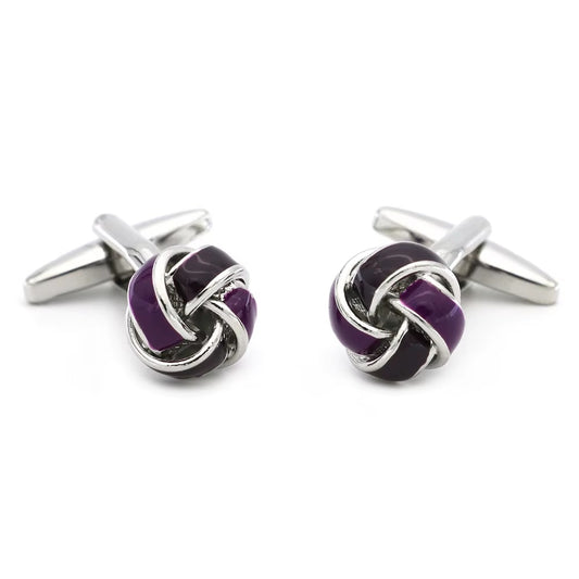 Bath Purple Knot Cufflinks