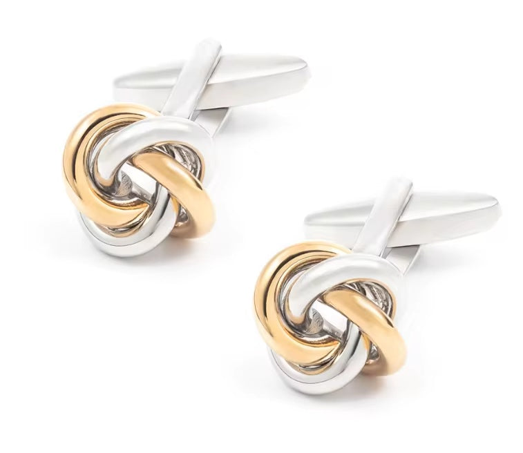 Cambridge Two-Tone Knot Cufflinks